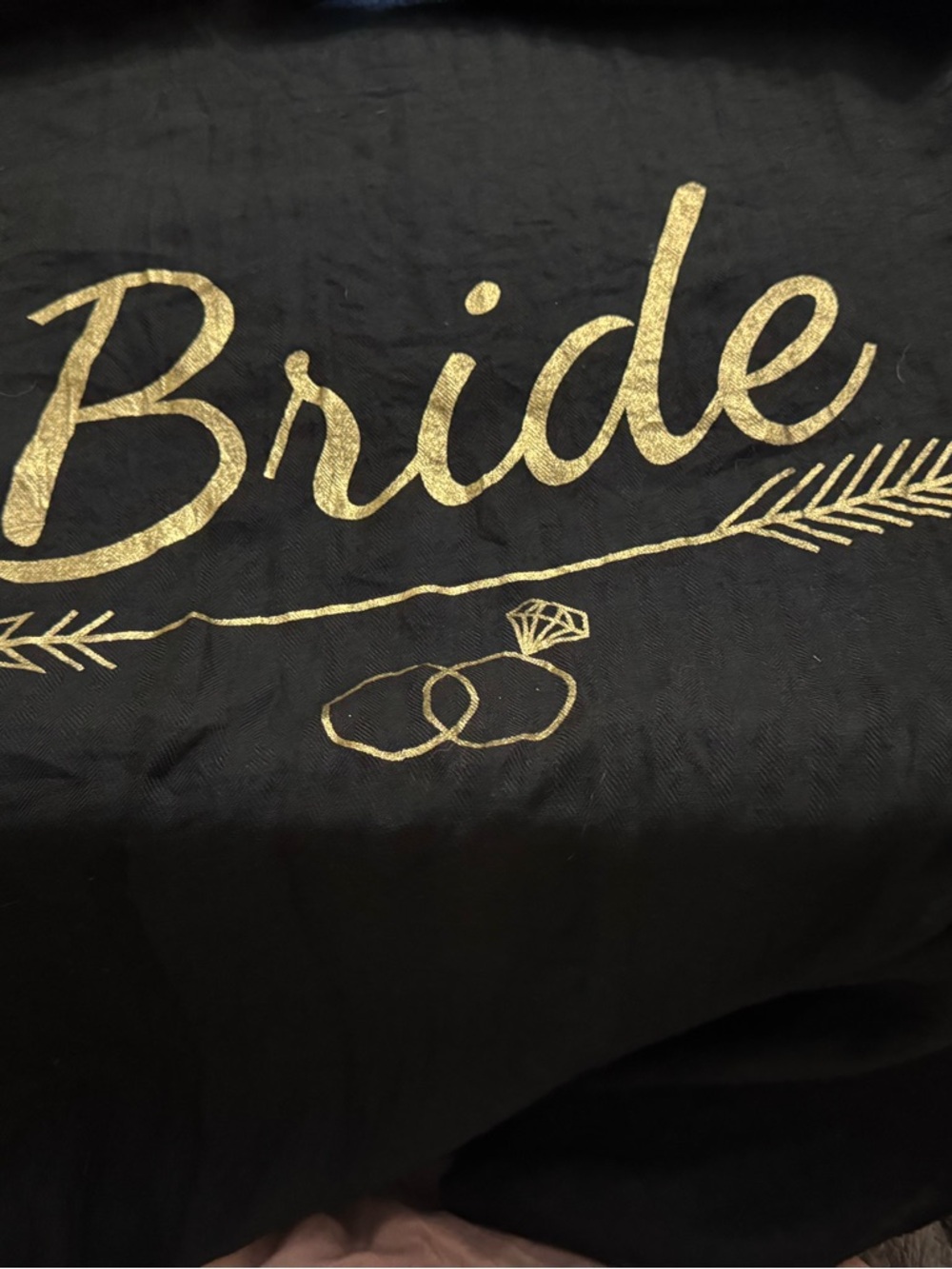 Bride Gold Script cover up
